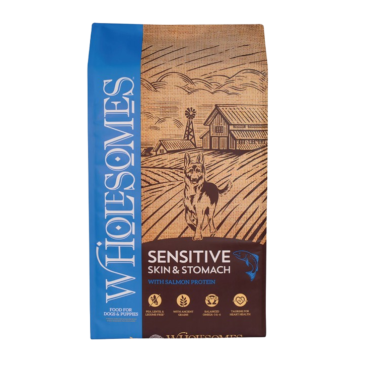 Wholesomes Sensitive Skin & Stomach with Salmon Protein Dry Dog Food 30 lb