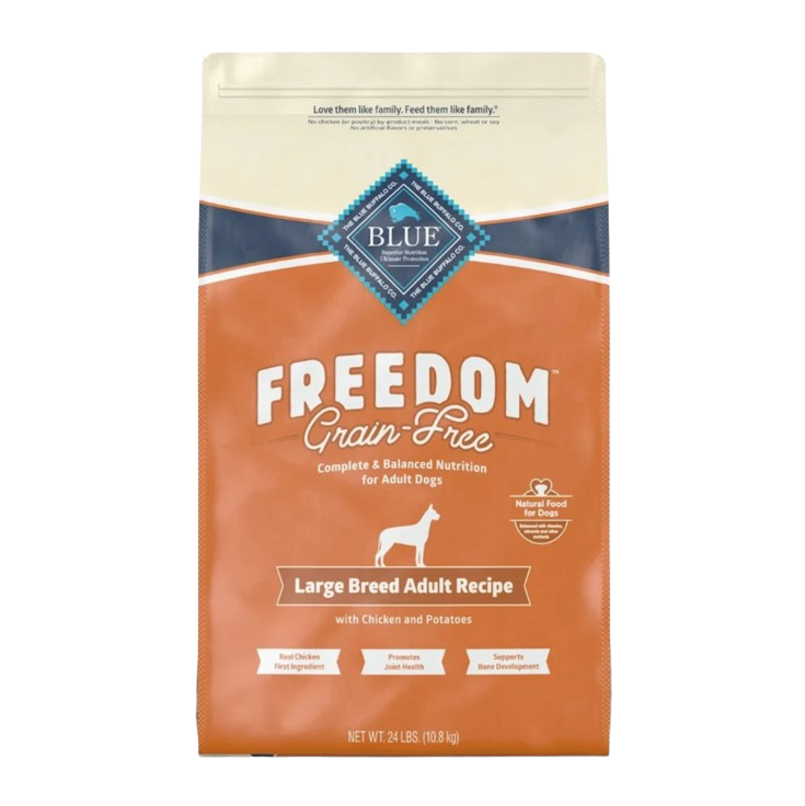 Blue Buffalo Freedom Grain Free Chicken Recipe Large Breed Adult Dry Dog Food - 24 lb