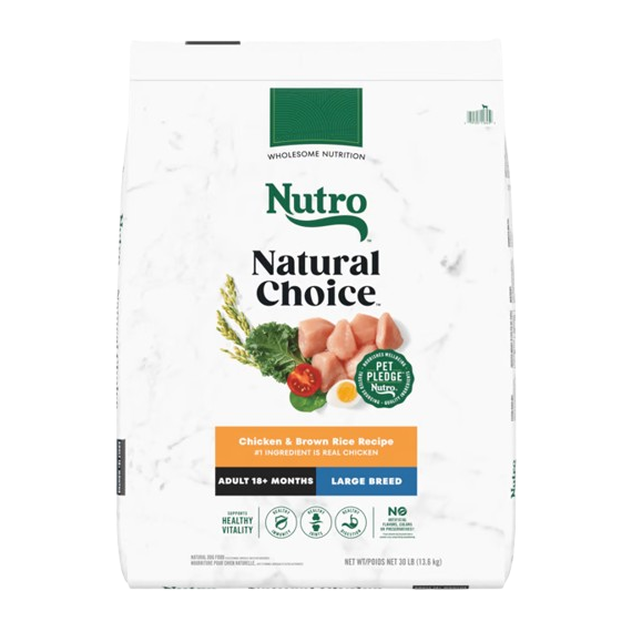 Nutro Natural Choice Large Breed Adult Chicken & Brown Rice Recipe Dry Dog Food - 30 lb