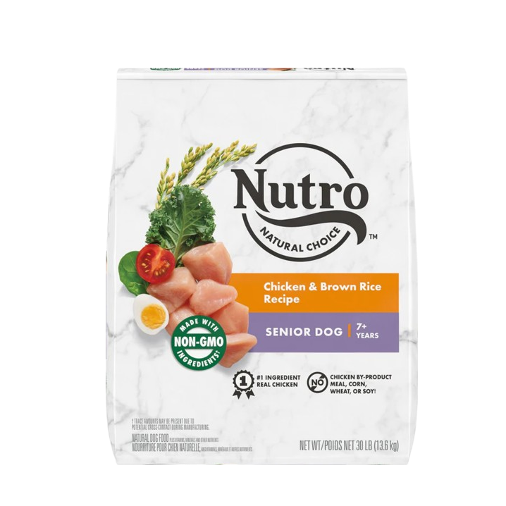 Nutro Wholesome Essentials Senior Chicken, Whole Brown Rice and Sweet Potato Formula Dry Dog Food - 30 lb