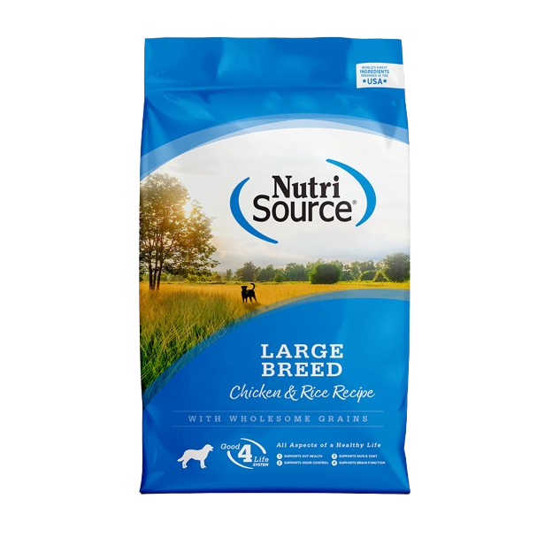 NutriSource Adult Large Breed Chicken & Rice Dry Dog Food, 26-lb