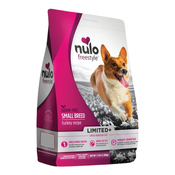 Nulo FreeStyle Limited+ Grain-Free Turkey Recipe Small Breed Puppy & Adult Dry Dog Food - 4 lb