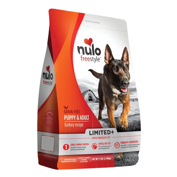 Nulo FreeStyle Limited+ Grain Free Turkey Recipe Puppy & Adult Dry Dog Food - 4 lb