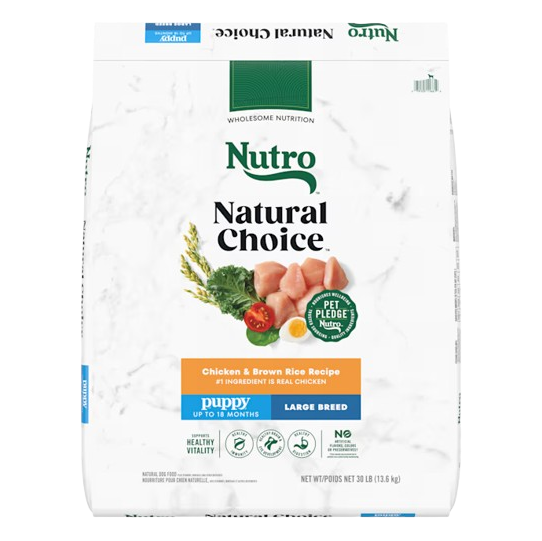 Nutro Wholesome Essentials Large Breed Puppy Farm-Raised Chicken, Brown Rice & Sweet Potato Dry Dog Food - 30 lb