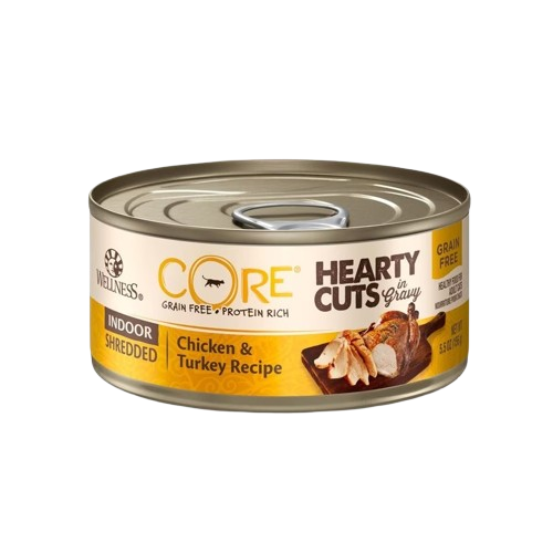 Wellness CORE Natural Grain Free Hearty Cuts Chicken and Turkey Canned Cat Food
