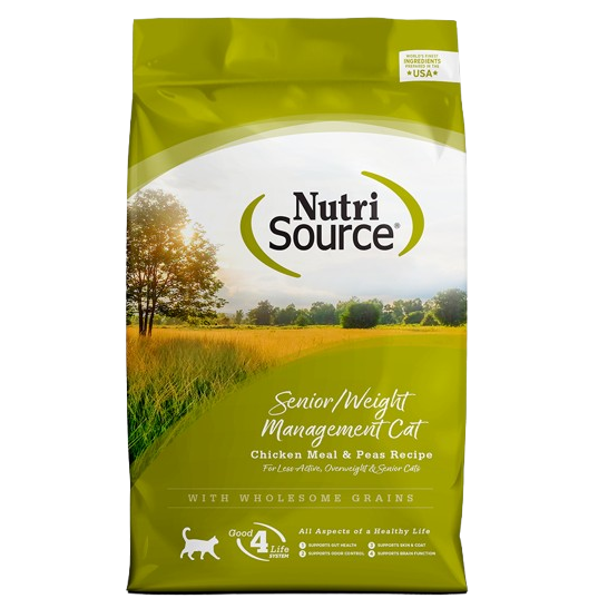 NutriSource Senior Weight Management Chicken & Rice Dry Cat Food