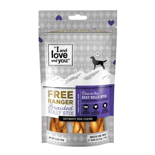 I and Love and You Free Grain Free Ranger Bully Stix Dog Treats