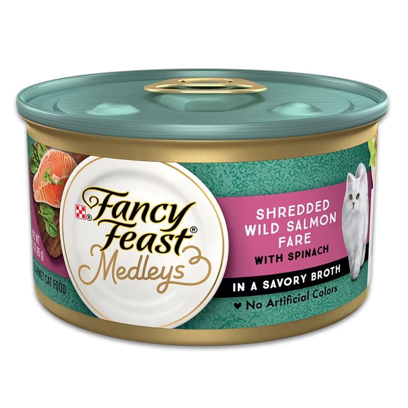 Fancy Feast Elegant Medleys Shredded Wild Salmon Canned Cat Food