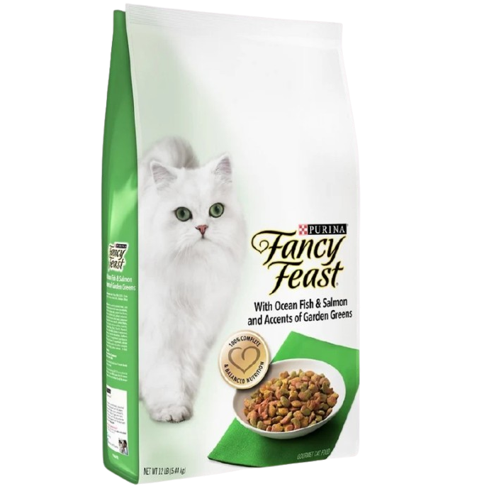 Fancy Feast Gourmet Filet Oceanfish Salmon and Accents of Garden Greens Dry Cat Food - 7 lb