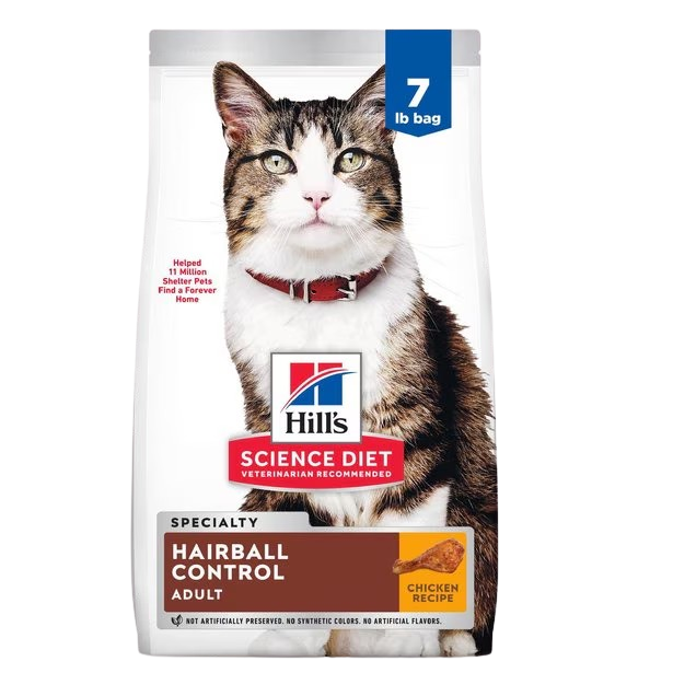 Hill's Science Diet Adult Hairball Control Chicken Recipe Dry Cat Food - 15.5 lb