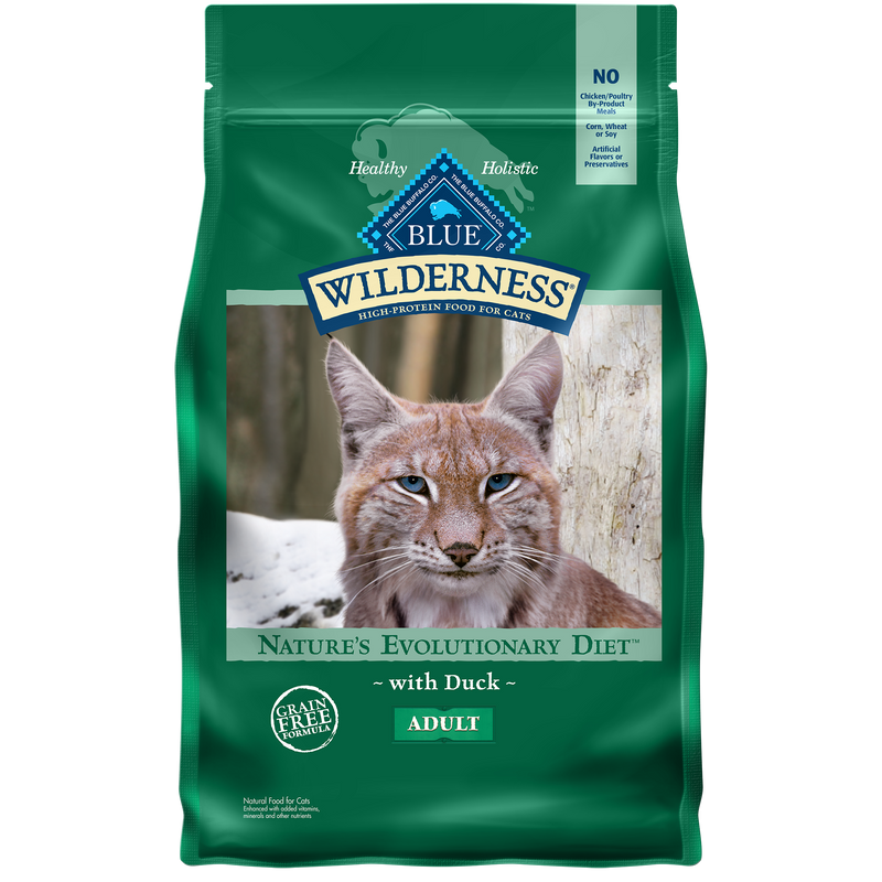 Blue Buffalo Wilderness High Protein, Natural Adult Dry Cat Food, Duck 5 lb