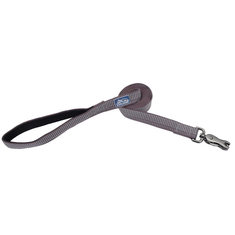 K9 Explorer® Brights Reflective Dog Leash, Grey 1" x 6'