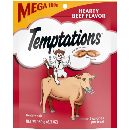Temptations Hearty Beef Flavor Cat Treats