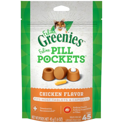 Greenies Pill Pockets Feline Chicken Flavor Cat Treats