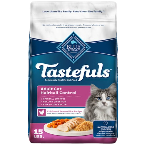 Blue Buffalo Indoor Hairball Control Chicken & Brown Rice Recipe Dry Cat Food - 15 lb