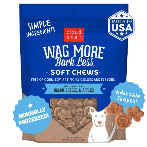 Cloud Star Wag More Bark Less Soft and Chewy Bacon Cheese and Apples Dog Treats