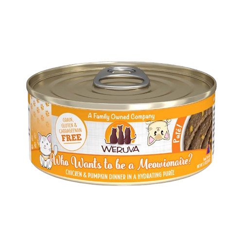 Weruva Classic Cat Pate Who wants to be a Meowionaire with Chicken & Pumpkin Canned Cat Food