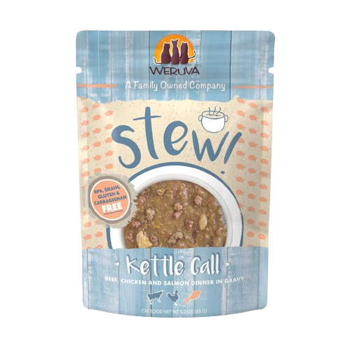 Weruva Classic Cat Stews! Kettle Call with Beef Chicken & Salmon in Gravy Canned Cat Food