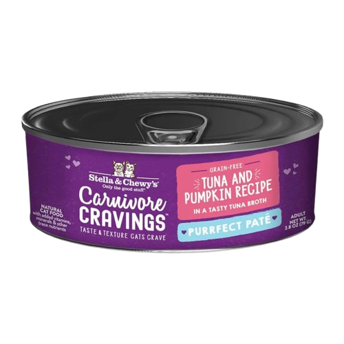 Stella & Chewy's Carnivore Cravings Purrfect Pate Tuna & Pumpkin Pate Recipe in Broth Wet Cat Food