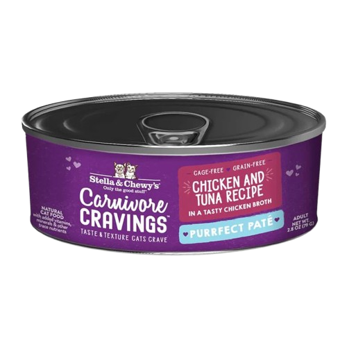 Stella & Chewy's Carnivore Cravings Purrfect Pate Chicken & Tuna Pate Recipe in Broth Wet Cat Food