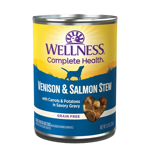 Wellness Grain Free Natural Venison & Salmon Stew with Potato and Carrots Wet Canned Dog Food