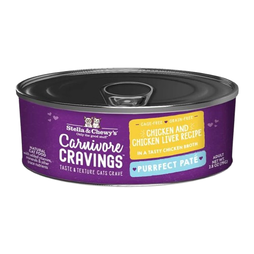 Stella & Chewy's Carnivore Cravings Purrfect Pate Chicken & Chicken Liver Pate Recipe in Broth Wet Cat Food