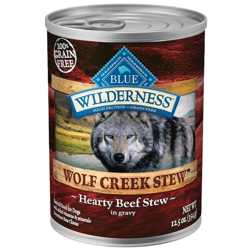 Blue Buffalo Wilderness Wolf Creek Stew Hearty Beef Stew Canned Dog Food