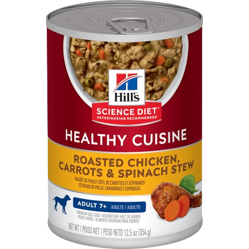 Hill's Science Diet Healthy Cuisine Adult 7+ Roasted Chicken, Carrots, & Spinach Stew Canned Dog Food