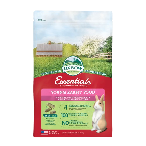 Oxbow Animal Health Essentials Young Rabbit Food All Natural Rabbit Pellets