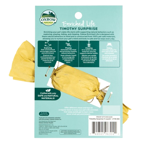 Oxbow Animal Health Enriched Life Timothy Surprise Toy