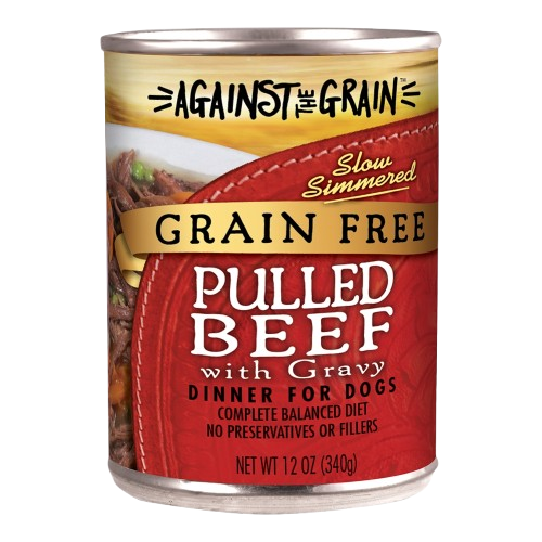 Against the Grain Pulled Beef with Gravy Canned Dog Food