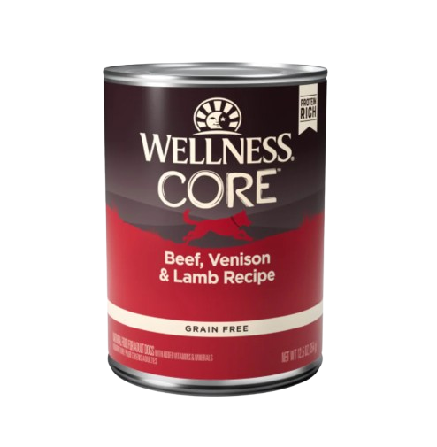 Wellness CORE Grain Free Natural Beef, Venison and Lamb Recipe Wet Canned Dog Food