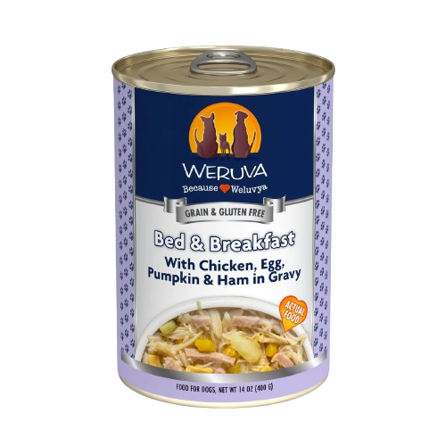 Weruva Bed & Breakfast with Chicken, Egg, Pumpkin & Ham in Gravy Canned Dog Food