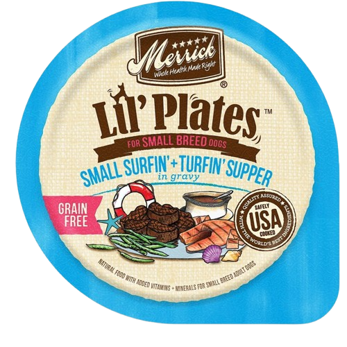 Merrick Lil' Plates Grain Free Surfin & Turfin Supper in Gravy Dog Food Tray