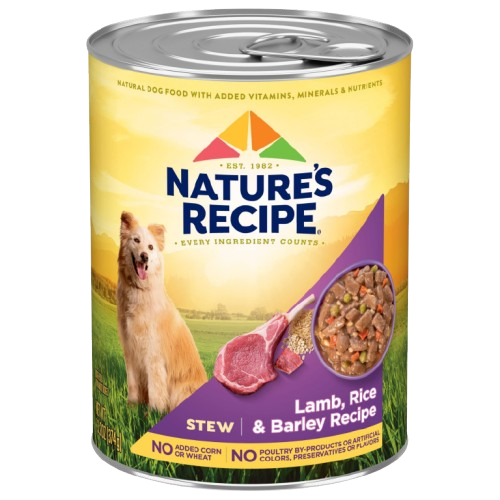 Nature's Recipe Easy to Digest Lamb Rice and Barley Cuts in Gravy Canned Dog Food