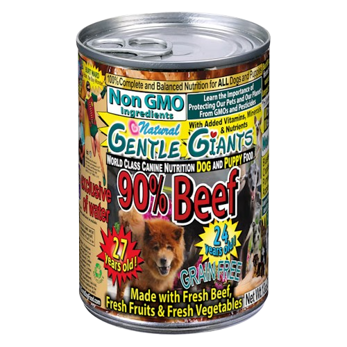 Gentle Giants Natural Non-GMO Beef Dog & Puppy Can Food