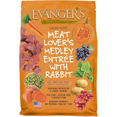 Evangers Grain Free Meat Lover's Medley with Rabbit Dry Dog Food