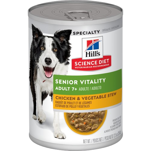 Hill's Science Diet Adult 7+ Senior Vitality Chicken & Vegetable Stew Canned Dog Food