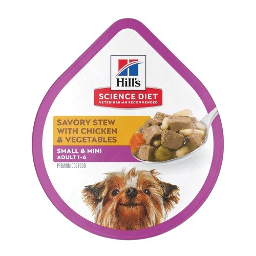 Hill's Science Diet Small & Mini Breed Adult Savory Chicken & Vegetable Stew Dog Food Trays