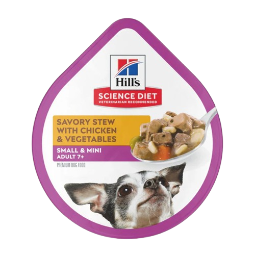 Hill's Science Diet Small & Toy Breed Adult 7+ Savory Chicken & Vegetable Stew Dog Food Trays