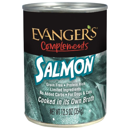 Evangers Grain Free Wild Salmon Canned Cat and Dog Food - 6 oz, case of 24