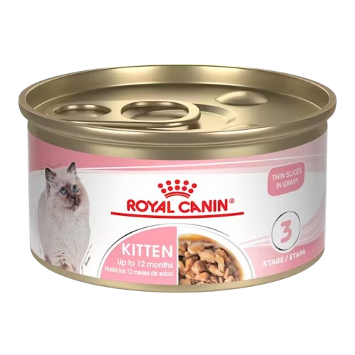 Royal Canin Feline Nutrition Kitten Instinctive Thin Slices in Gravy Canned Cat Food - 3 oz, case of 12