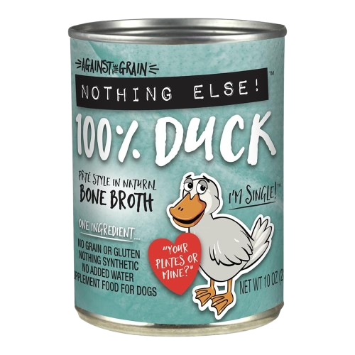 Against the Grain Nothing Else Grain Free One Ingredient 100% Duck Canned Dog Food - 11 oz, case of 12