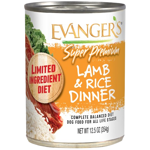 Evangers Super Premium Lamb and Rice Canned Dog Food - 13 oz, case of 12