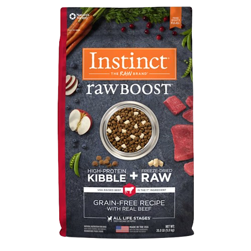 Instinct Raw Boost Grain Free Recipe with Real Beef Natural Dry Dog Food - 10 lb