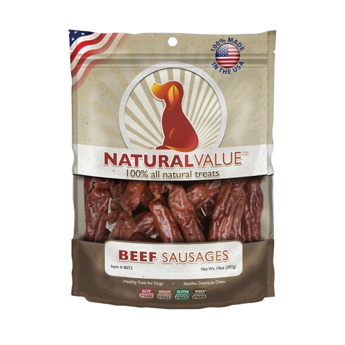 Loving Pets Natural Value Beef Sausages Dog Treats