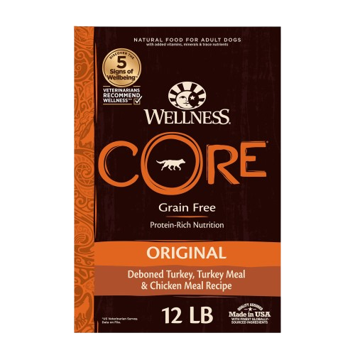 Wellness CORE Natural Grain Free Original Turkey & Chicken Recipe Dry Dog Food - 4 lb