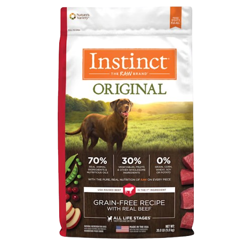 Instinct Original Grain Free Recipe with Real Beef Natural Dry Dog Food - 20 lb
