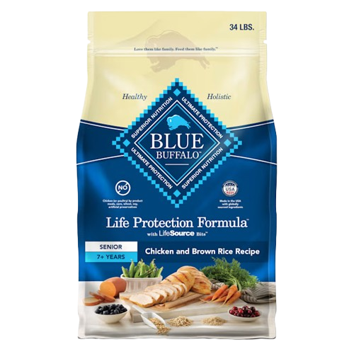 Blue Buffalo Life Protection Natural Chicken & Brown Rice Recipe Senior Dry Dog Food - 30 lb