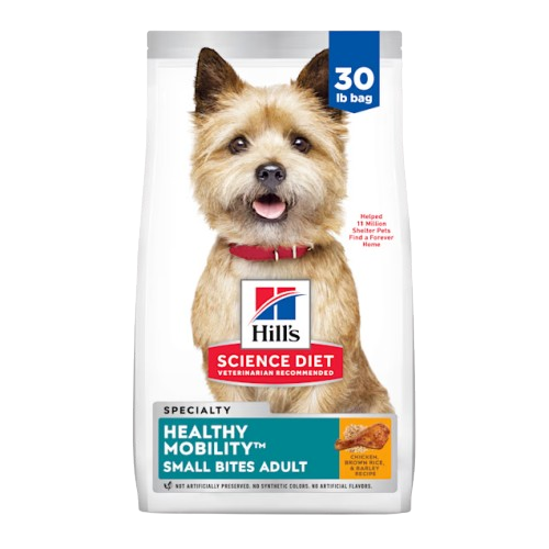 Hill's Science Diet Adult Healthy Mobility Small Bites Dry Dog Food, Chicken Meal, Brown Rice & Barley Recipe - 4 lb